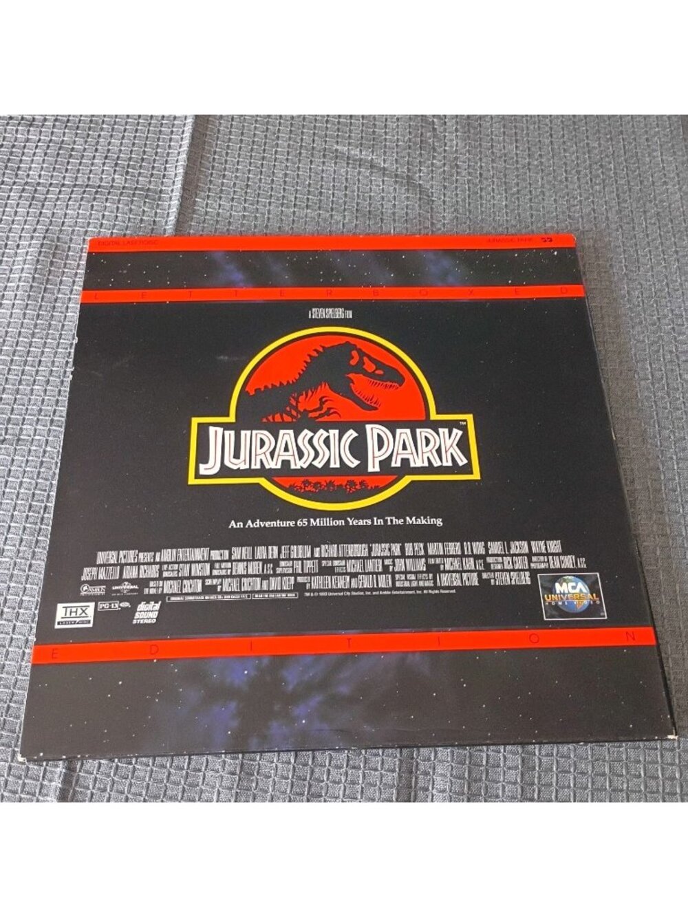 Jurassic Park LaserDisc THX Letterboxed Widescreen 4 Disc Set Gatefold MCA Unive